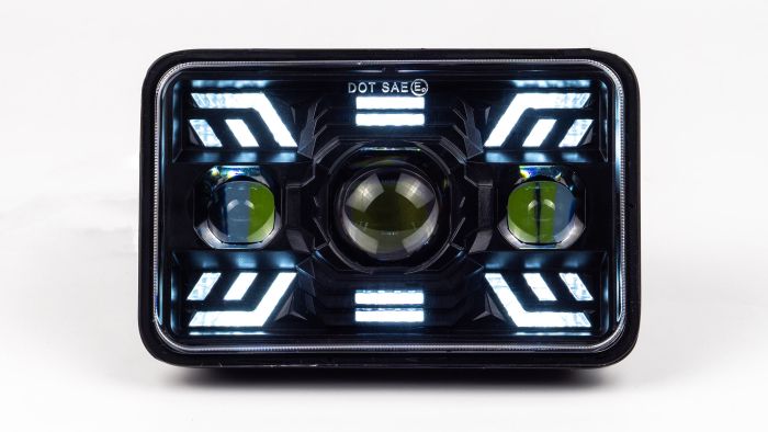 Фара протитуманна WL FOG-06 4x6" 26/46W H/L STM - DRL W+Y к-т.