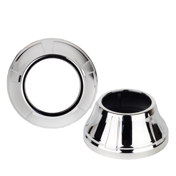 Маска декоративна для автомобільних фар DriveX MS A-106 3.0" Silver White з вбудованою підсвіткою