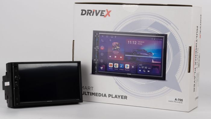 Автомобільний мультимедійний центр 2-Din 7" з бездротовим CarPlay та Android Auto - DriveX A-705 2+32 4C 4x45W