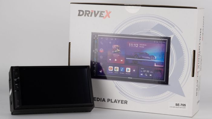 Автомобільний мультимедійний центр 2-Din 7" з бездротовим CarPlay та Android Auto - DriveX SE-705 4+64 QLED 4G DSP 8CF 4x50W