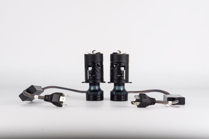 LED лампи автомобільні з лінзою DriveX LE-10 H4 H/L 6000K 85W/65W 9-36V