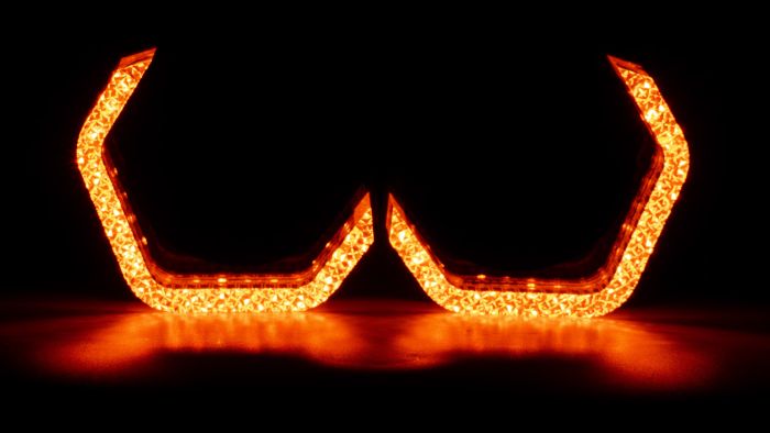 Маска декоративна для автомобільних фар DriveX MS i8-V30 APP 3.0" DRL RGB к-т.  з вбудованою підсвіткою