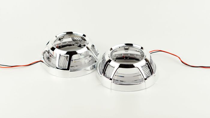 Маска декоративна для автомобільних фар DriveX MS A-108 3.0" Silver White к-т.