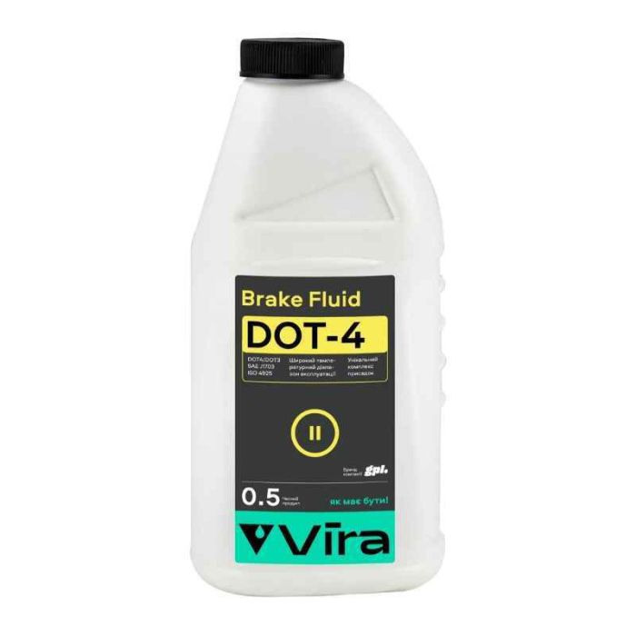 Тормозная жидкость Vira Dot 4 Brake Fluid 0,5 л для автомобиля (VI1001)