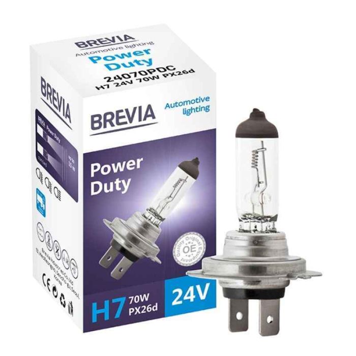 Галогеновая лампа H7 Brevia Power Duty 24V  (24070PDC)