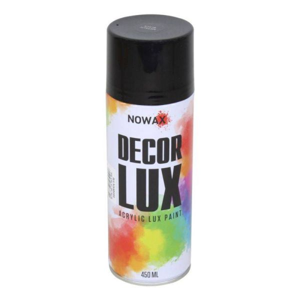 Акриловая краска черный металлик NOWAX Diamond Decor Lux 450мл (NX48059)