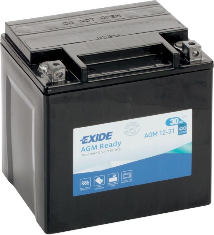 Мото акумулятор EXIDE Ready AGM 6СТ-30Ah АзЕ (-/+) 12В 430А (EN)