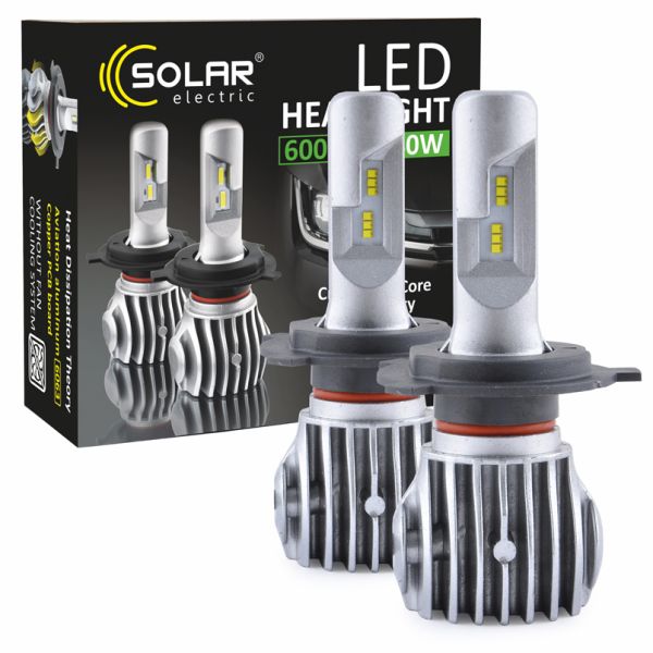 Светодиодные лампы НB4 для авто SOLAR Led автолампы 6500K 6000Lm (8604)