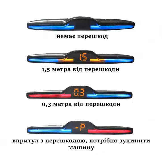 Парковочный радар Falcon 777 silver-4 sensor