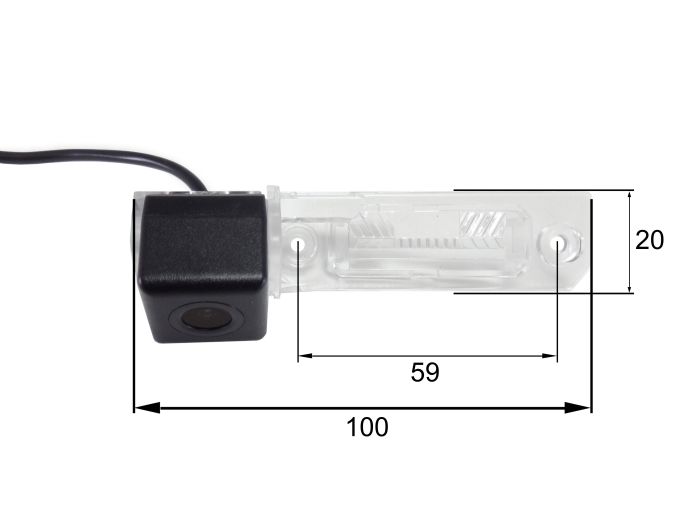 Камера заднего вида Falcon HS8059-AHD Cube Skoda Superb 2009-2012