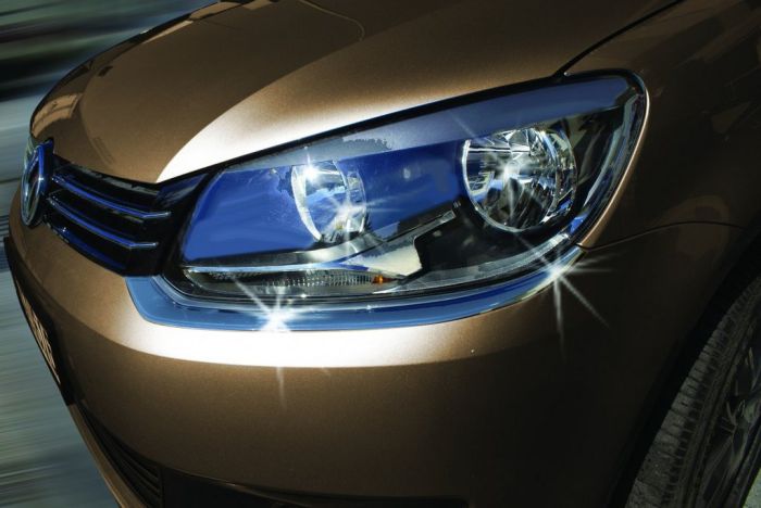 Накладки на фары (2 шт., нержавеющая сталь) для Volkswagen Caddy 2010-2015 гг