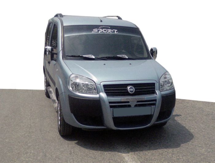 Губа на передний бампер (грунтованная под покраску) для Fiat Doblo I 2005-2010 гг