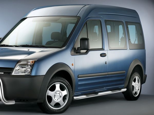 Боковые трубы BB002 (2 шт., нержавейка) 70 мм, Стандартная база для Ford Connect 2002-2006 гг