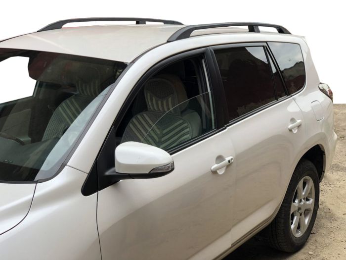 Рейлинги Черные Турецкие Короткая база, металлические ножки для Toyota Rav 4 2006-2013 гг