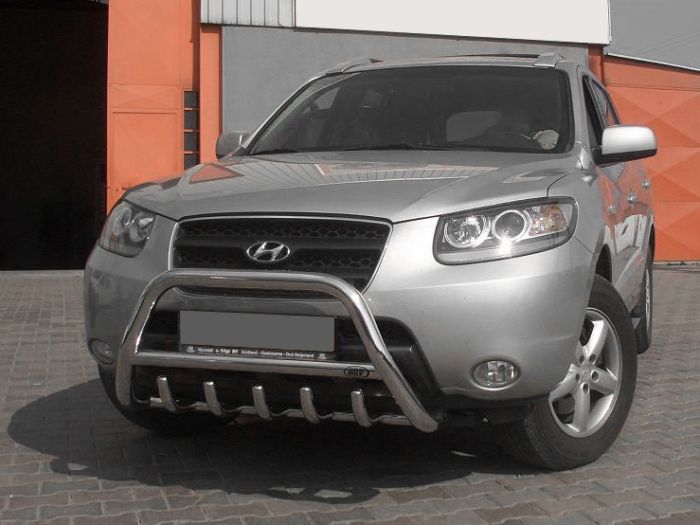 Кенгурятник WT003 (нержавейка) для Hyundai Santa Fe 2 2006-2012 гг
