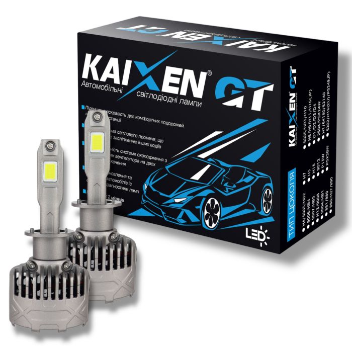Светодиодные лампы KAIXEN GT2 H1 (75W-6000K-CAN BUS READY)