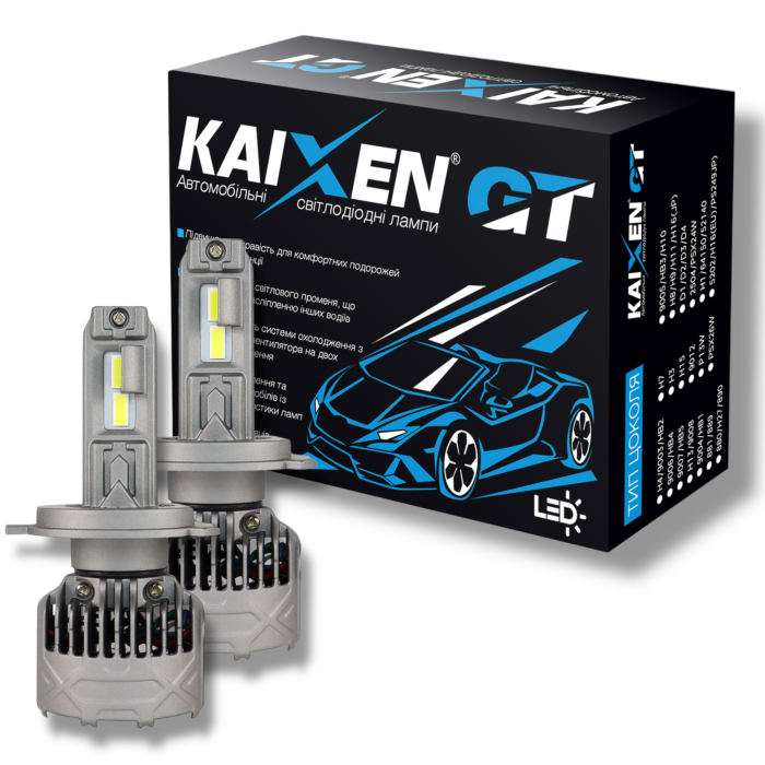 Светодиодные лампы KAIXEN GT2 H4 (75W-6000K-CAN BUS READY)