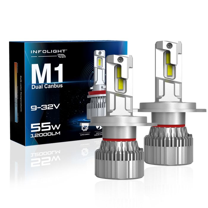 Комплект светодиодных ламп Infolight M1 Dual Canbus H4 55W