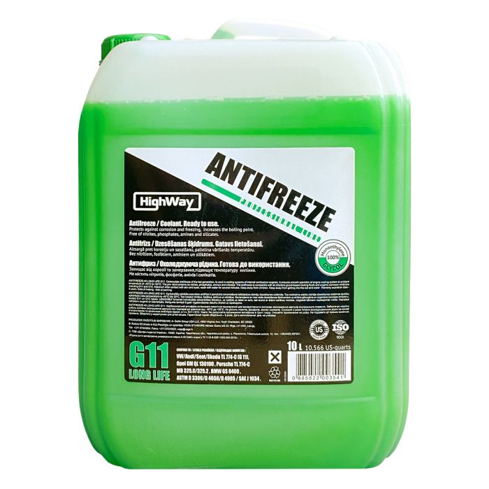 Антифриз HighWay G11 LONG LIFE (-40°C) зелений 10кг