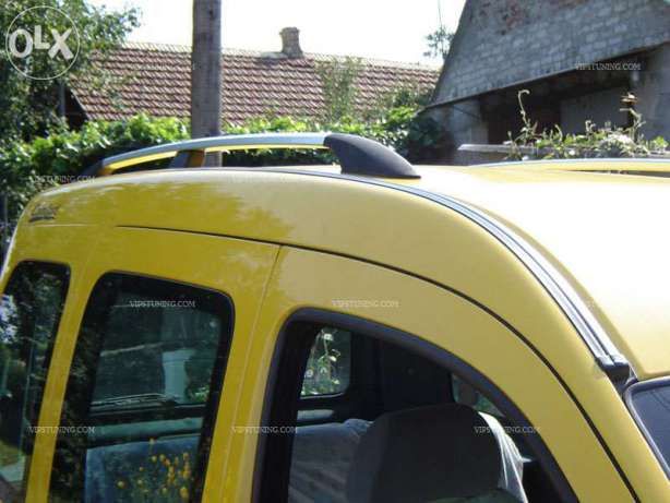 Хромированные Рейлинги Стандартная база, пластиковые ножки для Renault Kangoo 1998-2008 гг