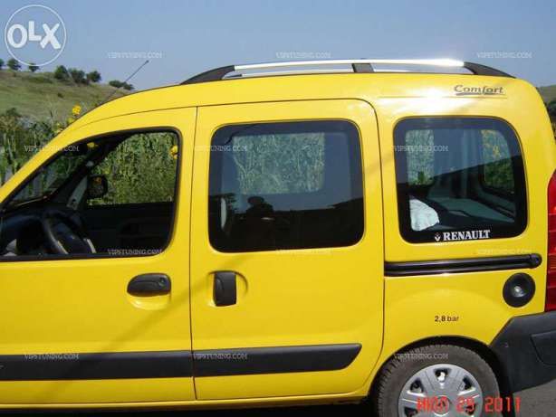 Хромированные Рейлинги Стандартная база, пластиковые ножки для Renault Kangoo 1998-2008 гг