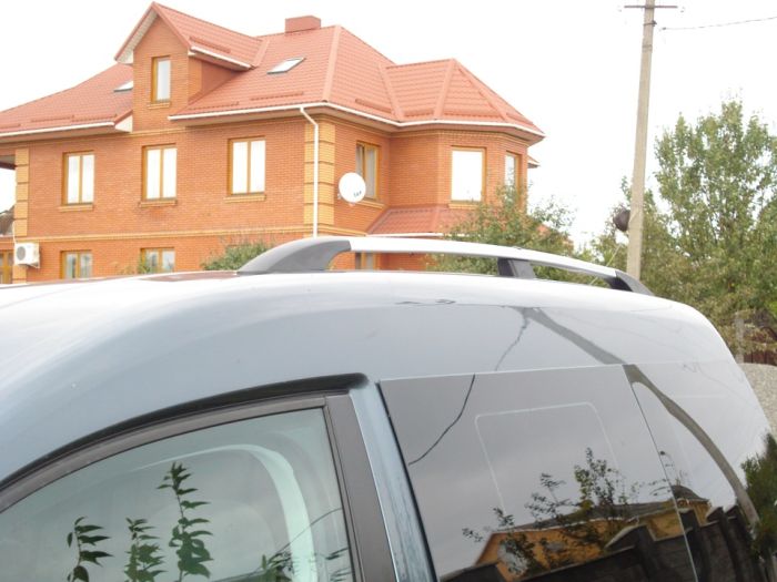 Хромированные Рейлинги Стандарт, Металлические опоры для Volkswagen Caddy 2010-2015 гг