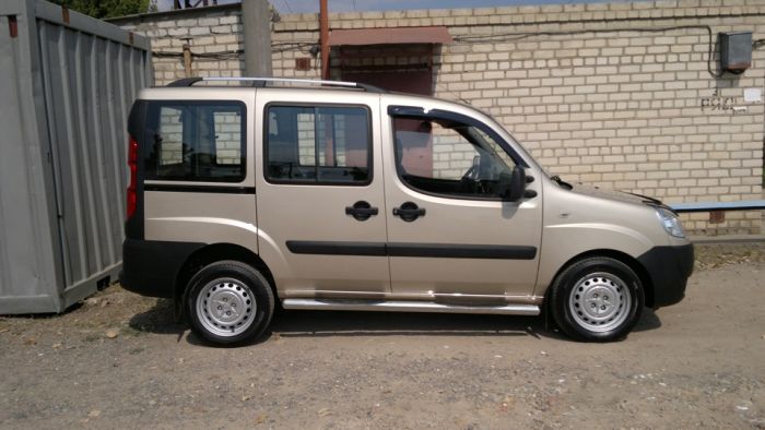 Хромированные Рейлинги Пластиковые ножки для Fiat Doblo I 2001-2005 гг