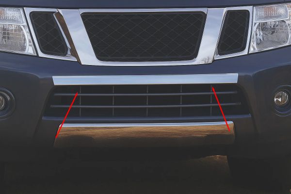 Накладка на передний бампер из нержавеющей стали для Nissan Navara 2006-2015 гг