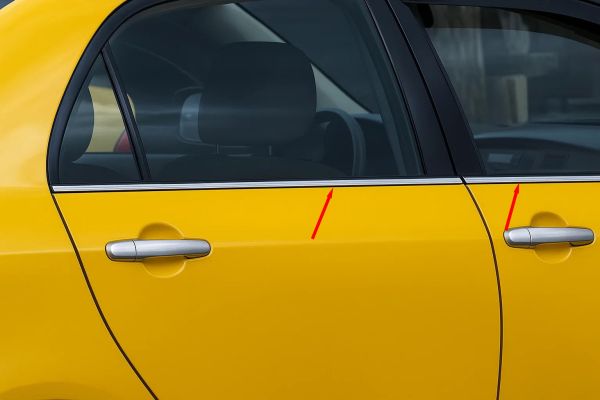 Наружные Окантовки Стекол Нержавейка (4 шт) для Toyota Corolla 2002-2007 гг