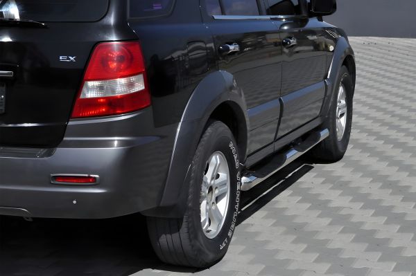 Боковые трубы (2 шт., нержавейка) для Kia Sorento I BL 2002-2009 гг