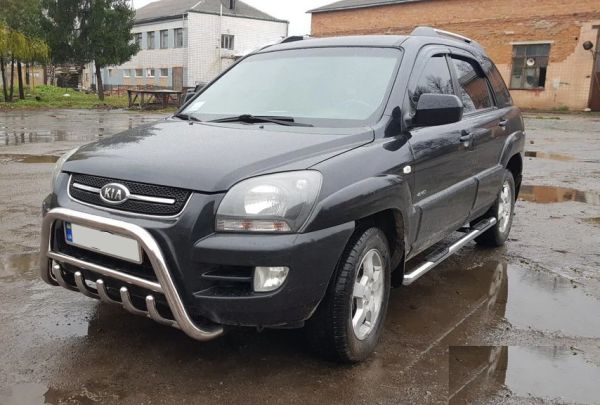 Кенгурятник WT003 (нержавейка) для Kia Sportage 2004-2010 гг