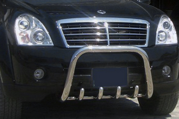 Кенгурятник QT006 (нержавейка) для SsangYong Rexton I 2001-2017 гг