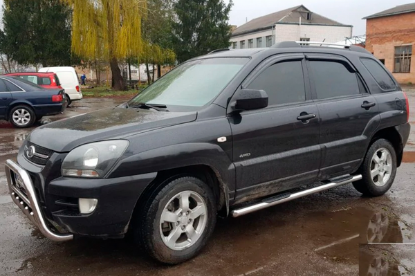 Боковые трубы (2 шт., нержавейка) для Kia Sportage 2004-2010 гг