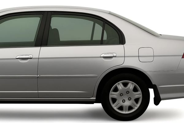 Хромированные Накладки на Ручки (8 шт, Пластик) для Honda Civic Sedan VII 2001-2006 гг