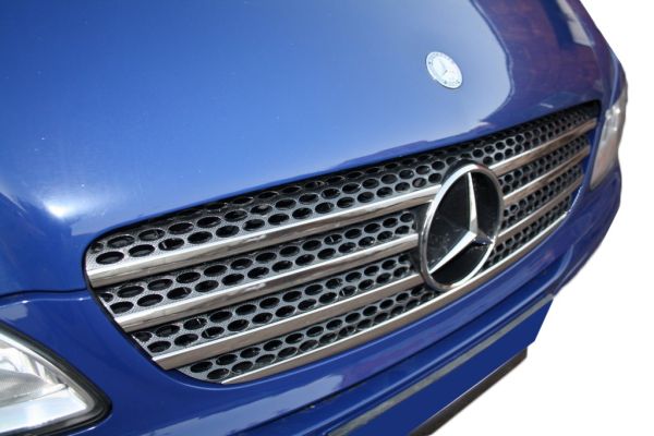 Накладки на решетку хромированные (7 частей, нержавейка) Carmos - Турецкая Нержавеющая Сталь для Mercedes Viano 2004-2014 гг