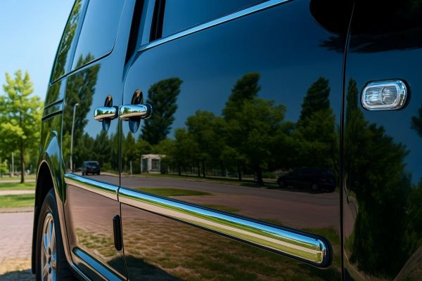 Накладки на молдинги (4 шт, нержавейка) MAXI база, OmsaLine - Итальянская Нержавейка для Volkswagen Caddy 2004-2010 гг