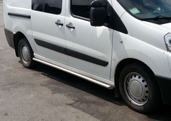 Боковые трубы BB002 (2 шт., нержавейка) 60 мм, короткая база для Fiat Scudo 2007-2015 гг