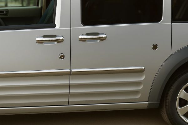 Накладки на замок (5 шт, нержавейка) OmsaLine - Итальянская Нержавеющая Сталь для Ford Transit 2000-2014 гг