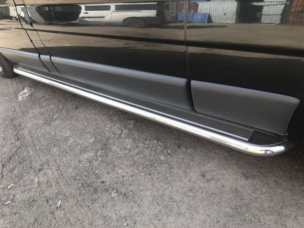 Боковые Подножки Premium (2 шт., Нержавейка) 60 мм, короткая база для Nissan Primastar 2002-2014 гг