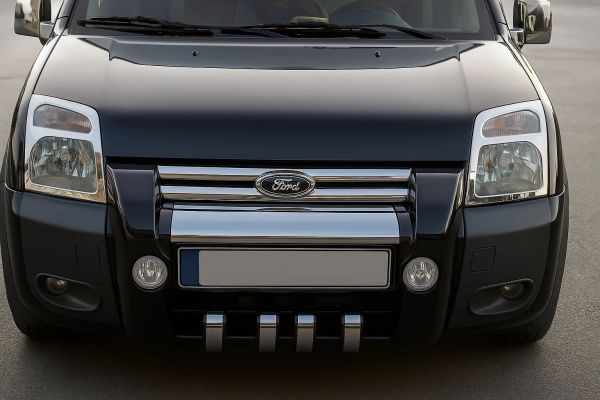 Накладки на Фары Хромированные (2 шт, Нержавеющая Сталь) для Ford Connect 2002-2006 гг