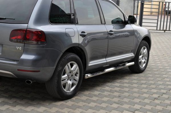 Боковые трубы (2 шт., нержавейка) для Volkswagen Touareg 2002-2010 гг