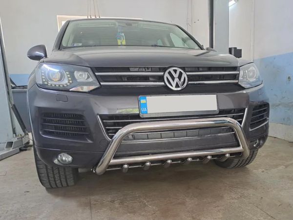 Кенгурятник WT003 (нержавейка) для Volkswagen Touareg 2010-2018 гг