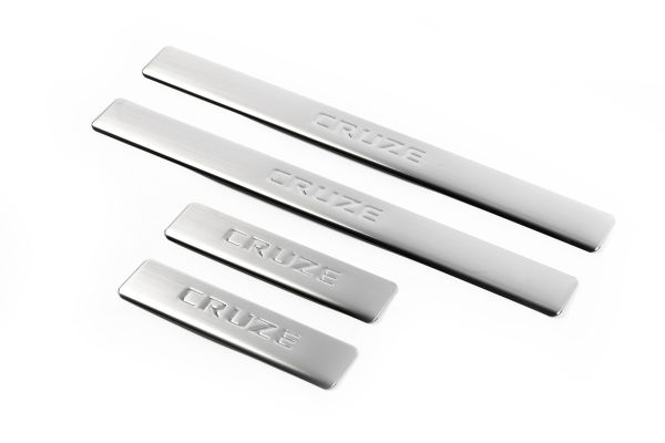 Накладки на пороги (4 шт, OmsaLine) для Chevrolet Cruze 2009-2015 гг