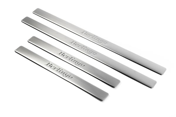 Накладки на пороги OmsaLine нержавейка Только передние двери для Citroen Berlingo 2008-2018 гг