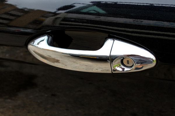 Хромированные Накладки на Ручки (4 шт., Нержавейка) OmsaLine - Итальянская Нержавейка для Ford Fiesta 2008-2017 гг