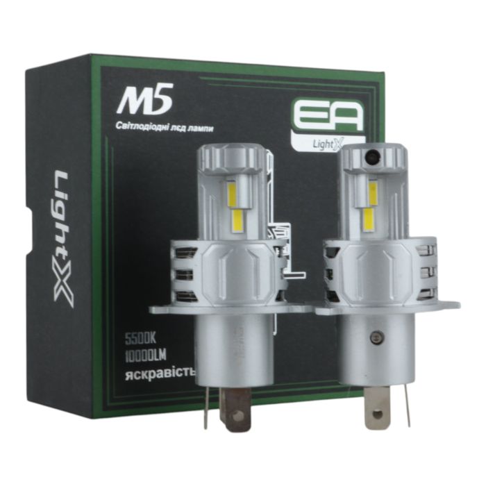 Светодиодные лампы H4 EA Light X M5 10000Lm 5500K 12-24V 2 шт 