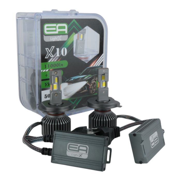 Светодиодные лампы H4 EA Light X X10 11000Lm 5000K 12-24V 2 шт