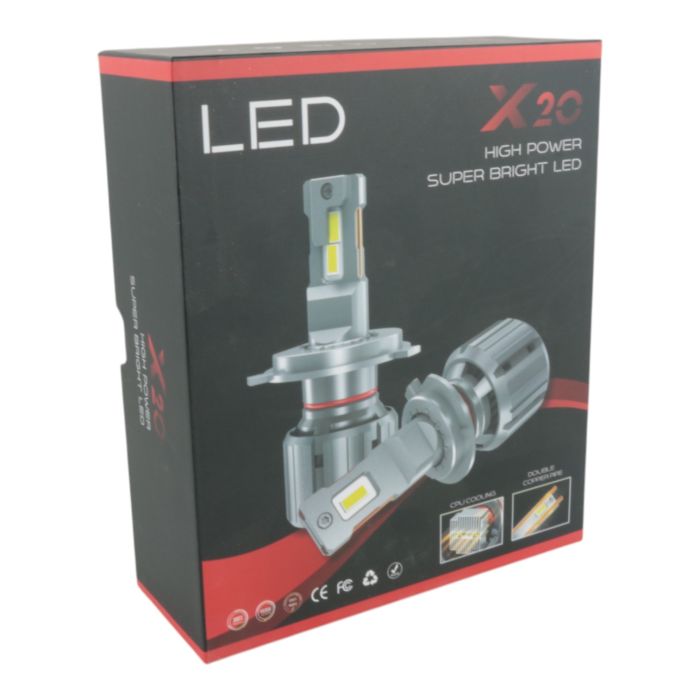Светодиодные лампы H4 EA Light X X20 15000Lm 5000K 12-24V 2 шт
