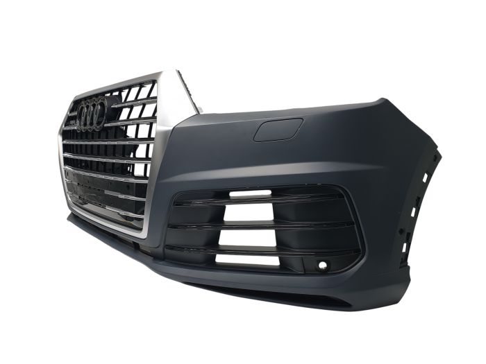 Передний бампер (S-Line) Silver на Audi Q7 4M 2015-2020 года