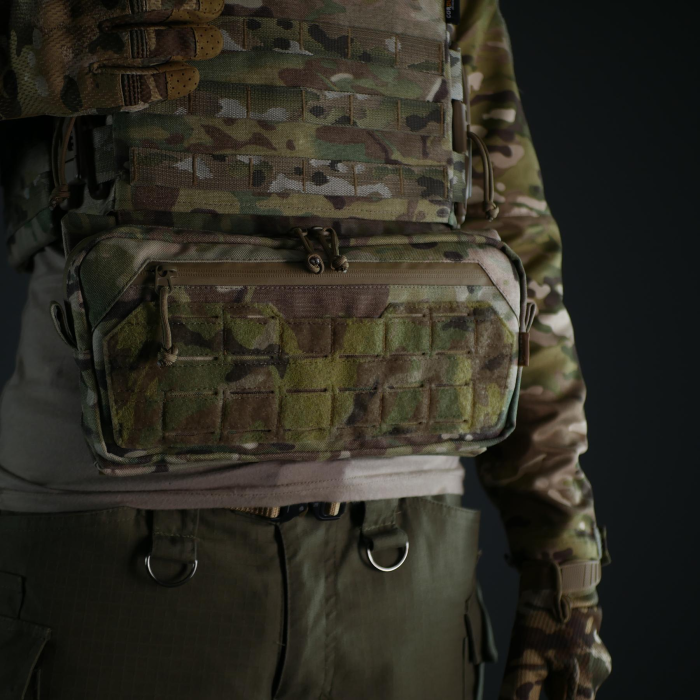 Подсумок под защиту живота Militex Мультикам из Cordura original USA (L) с баллистической защитой 1 класса